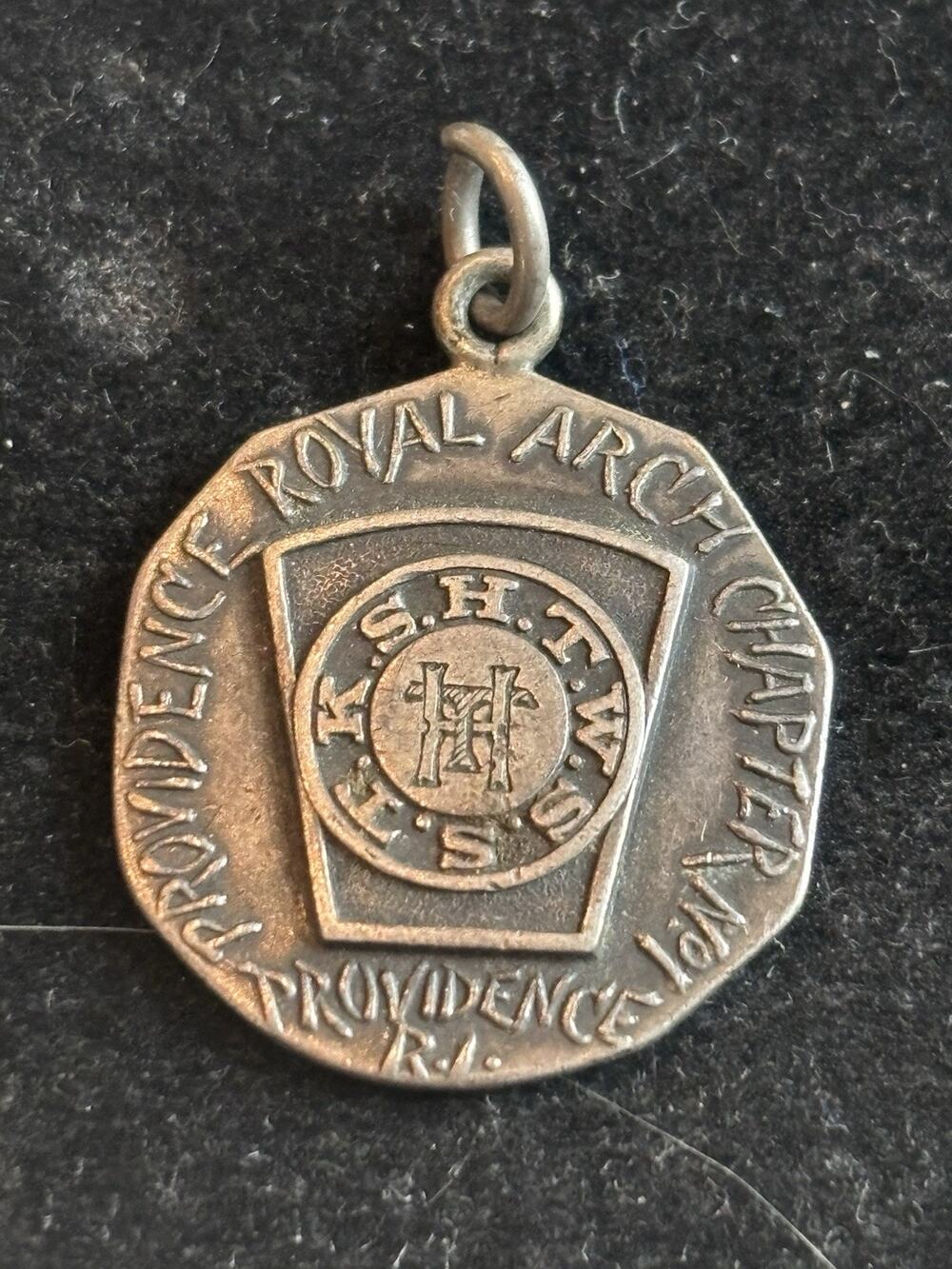 Vtg Sterling Silver Masonic Royal Arch Chapter Medal Providence RI 925